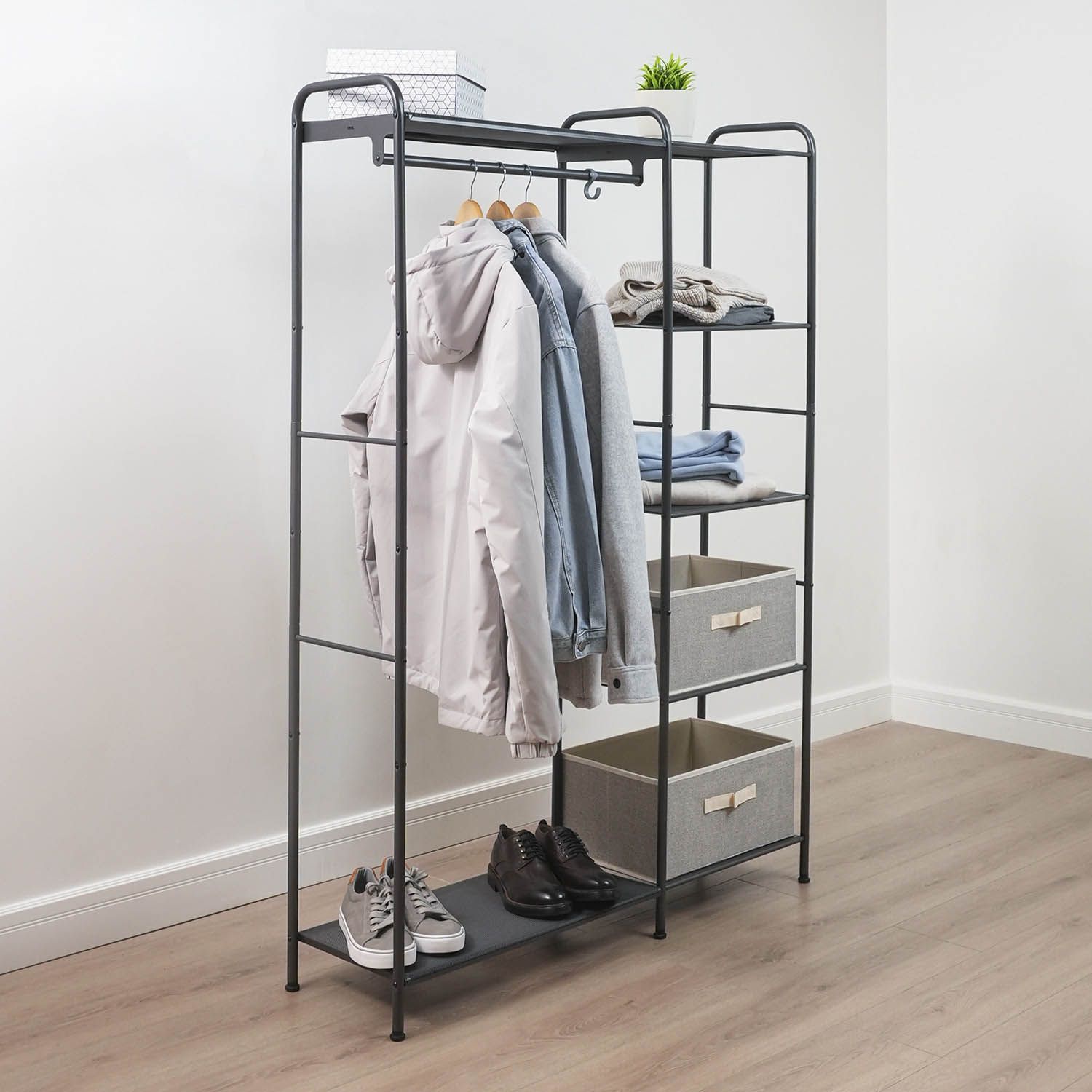 Гардеробная система Валенсия 1 Графит