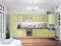 Кухня Маргарита МДФ вариант 3 Белый/Фисташка