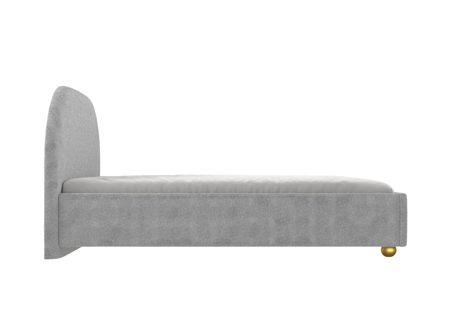 Кровать Афродита 1400 велюр Панда сильвер