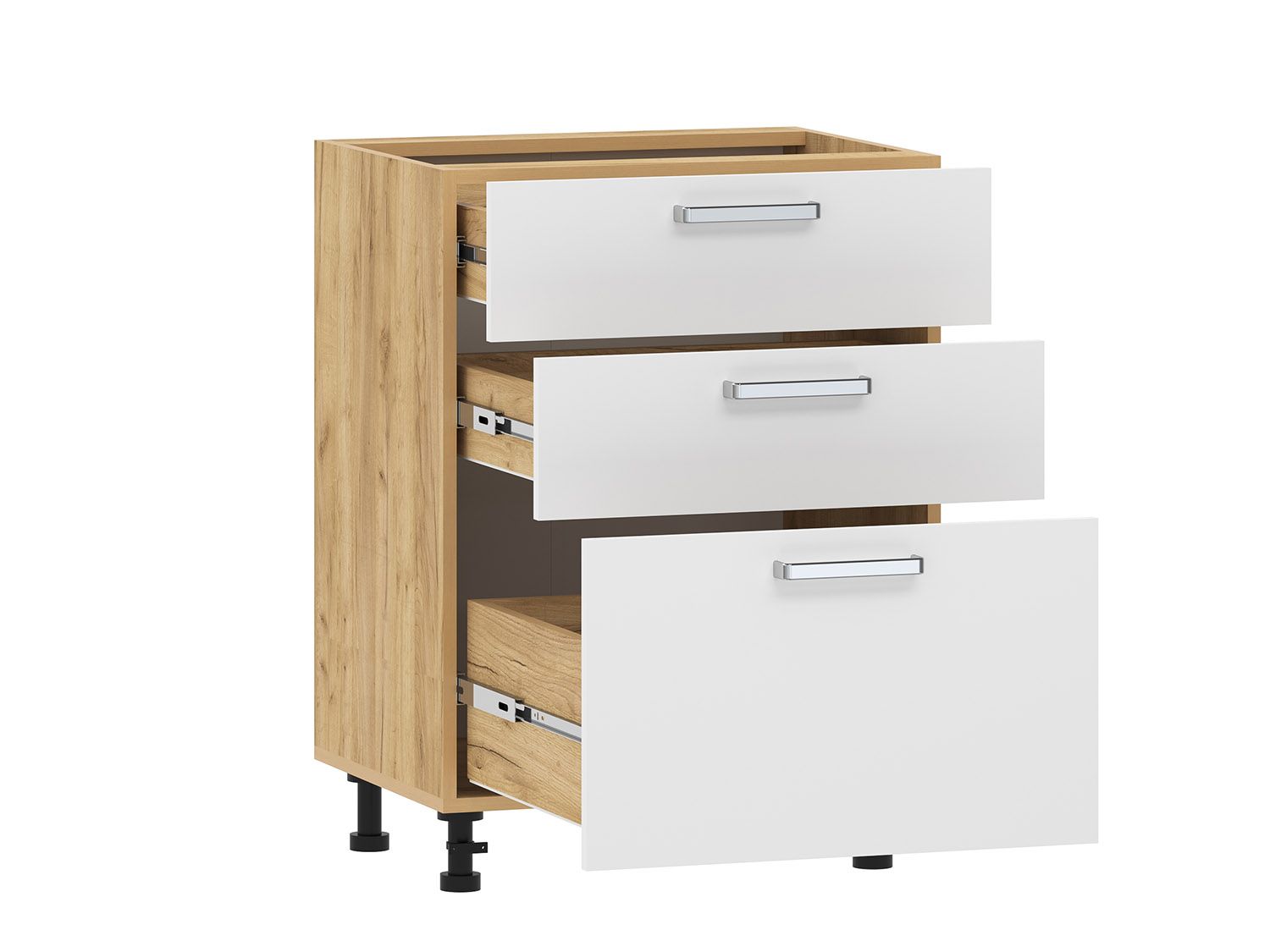 Борги 100.06 тумба кухонная (600) Дуб Крафт золотой / Белый