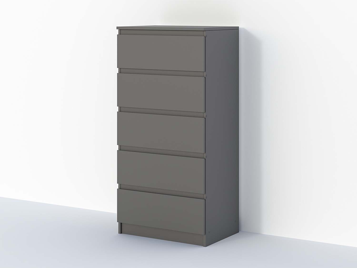 Кэт-1 комод 5 ящиков - Графит