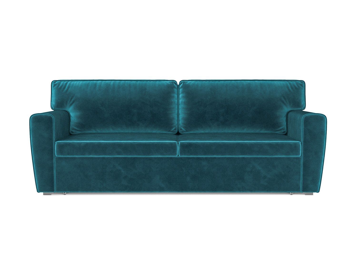 Диван Оскар бархат сине-зеленый STAR VELVET 43 BLACK GREEN