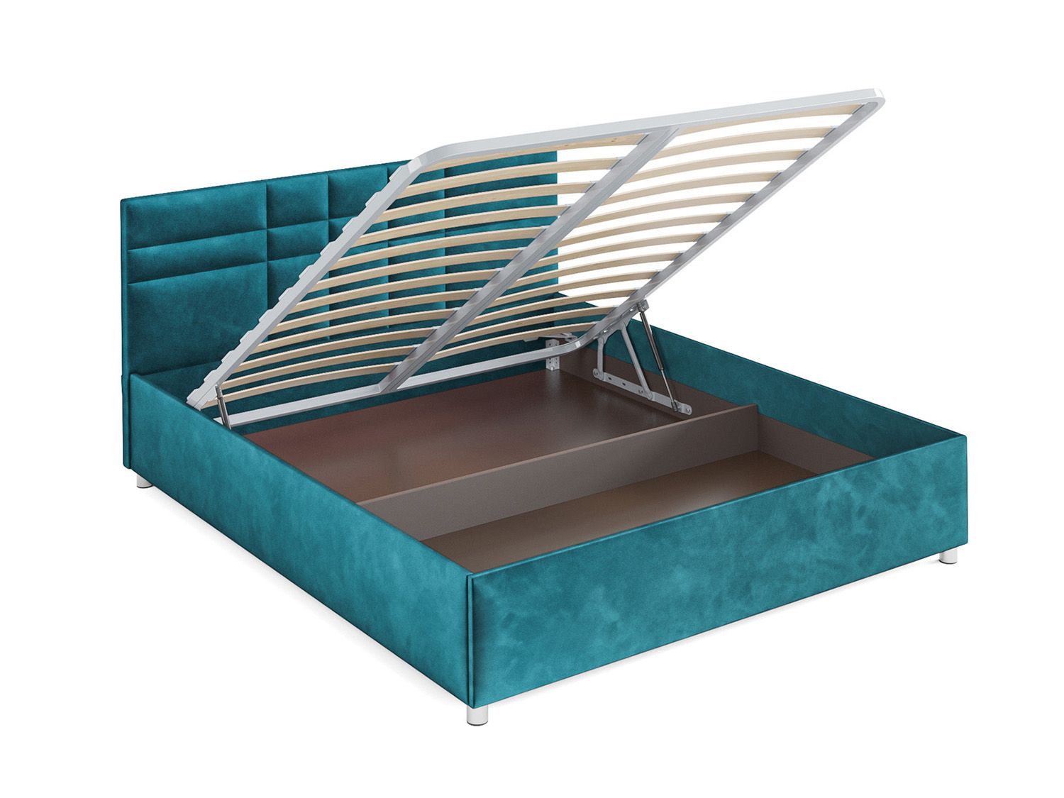 Кровать Нью-Йорк бархат сине-зеленый STAR VELVET 43 BLACK GREEN 160