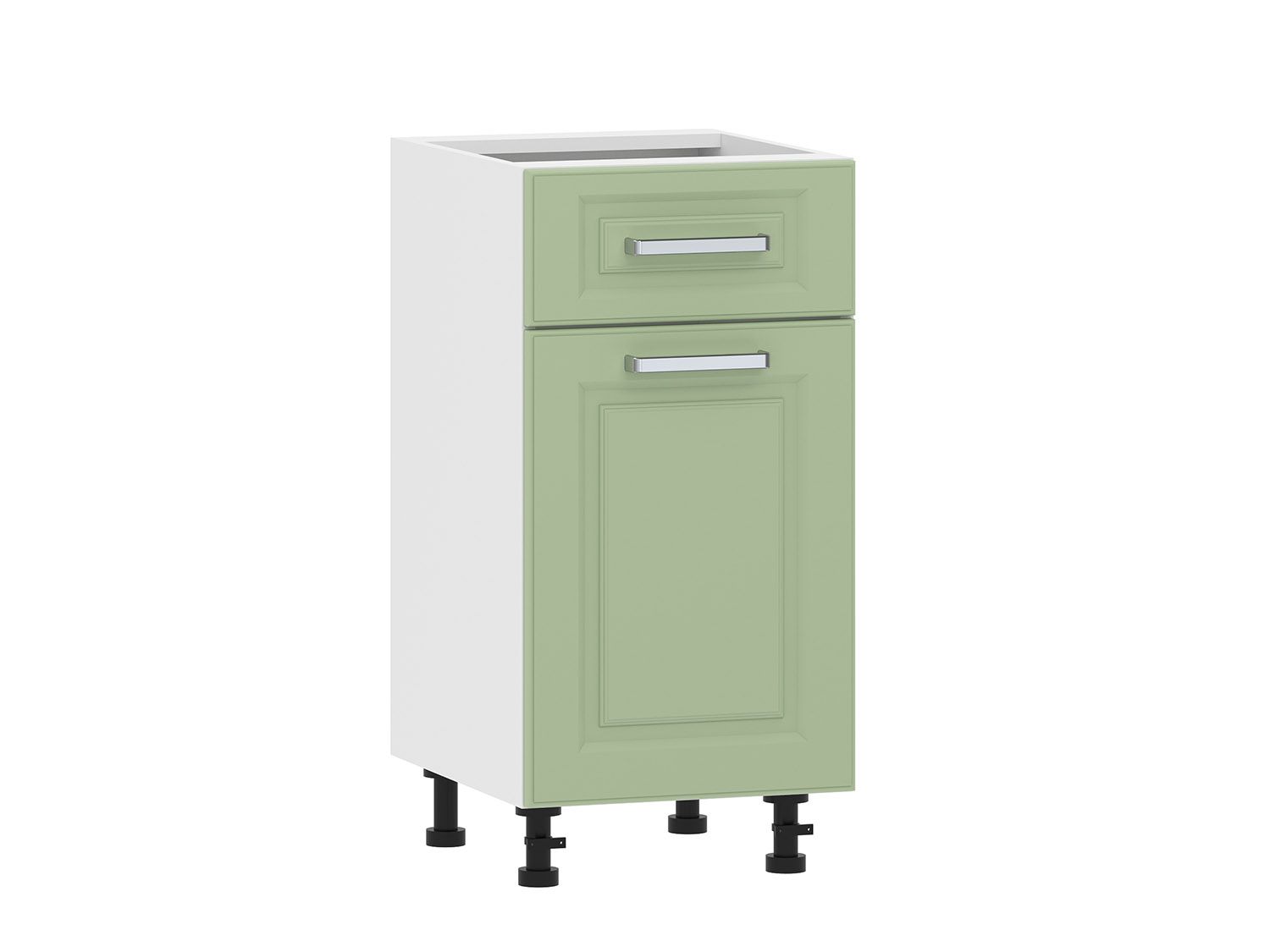 Вокс 100.08 400 тумба кухонная / Белый/Фисташка