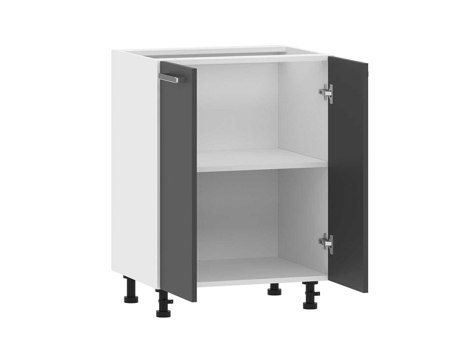 Борги 100.02 600 тумба кухонная / Белый/Антрацит