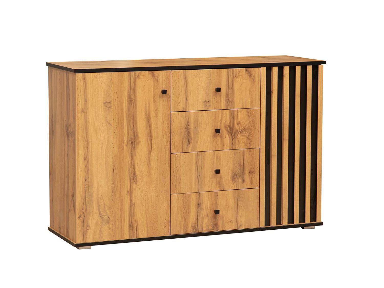 Комод Либерти 51.04 (опора h20) Дуб Вотан/Черный