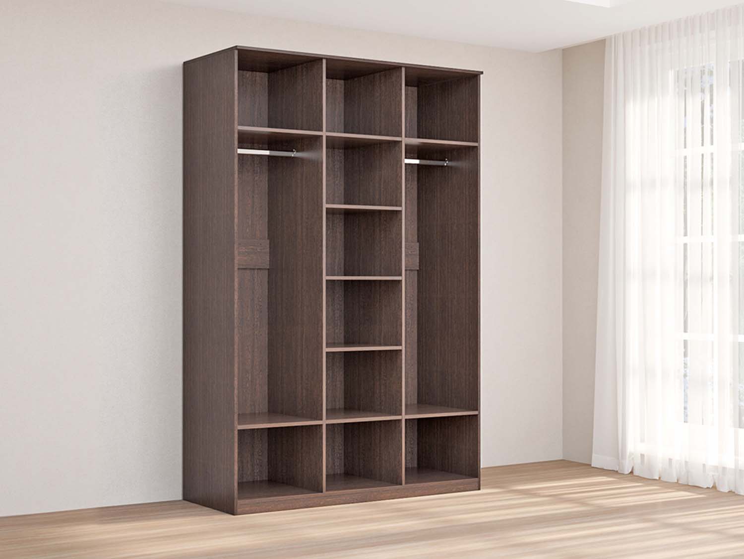 Кэт 4 шкаф 3-ств. - Венге/Кайман тёмный