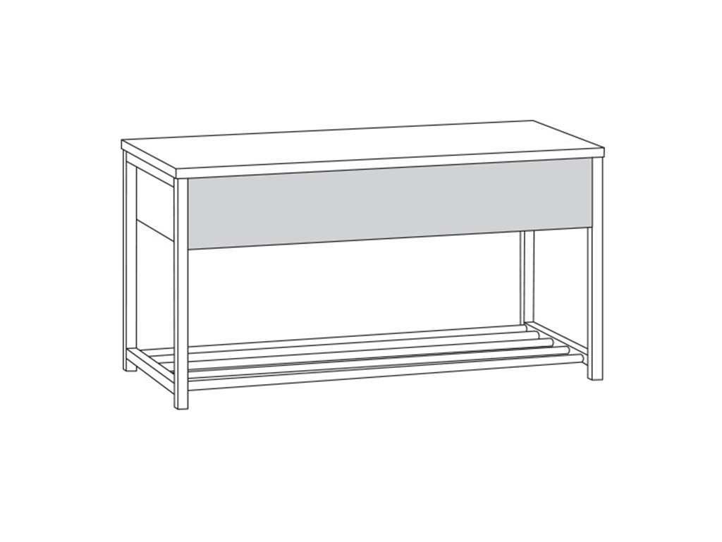 Трувор тумба для обуви 13.241.03 Дуб Гранж Песочный/Интра