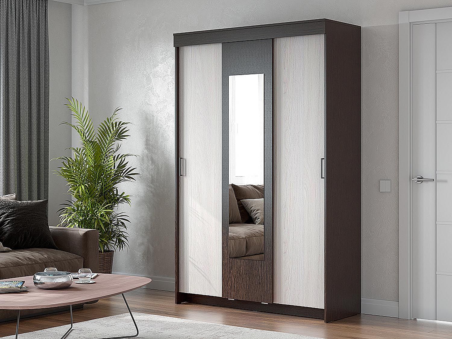 ШКП 2 шкаф-купе / Венге/Ясень анкор светлый