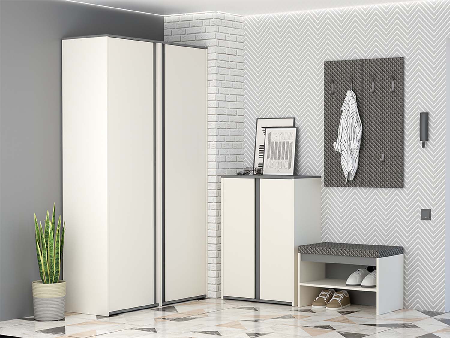 Прихожая Иннэс-12 вар. 2 - Миндаль