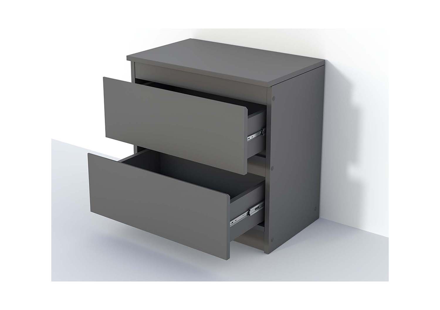 Кэт-1 тумба 2 ящика - Графит