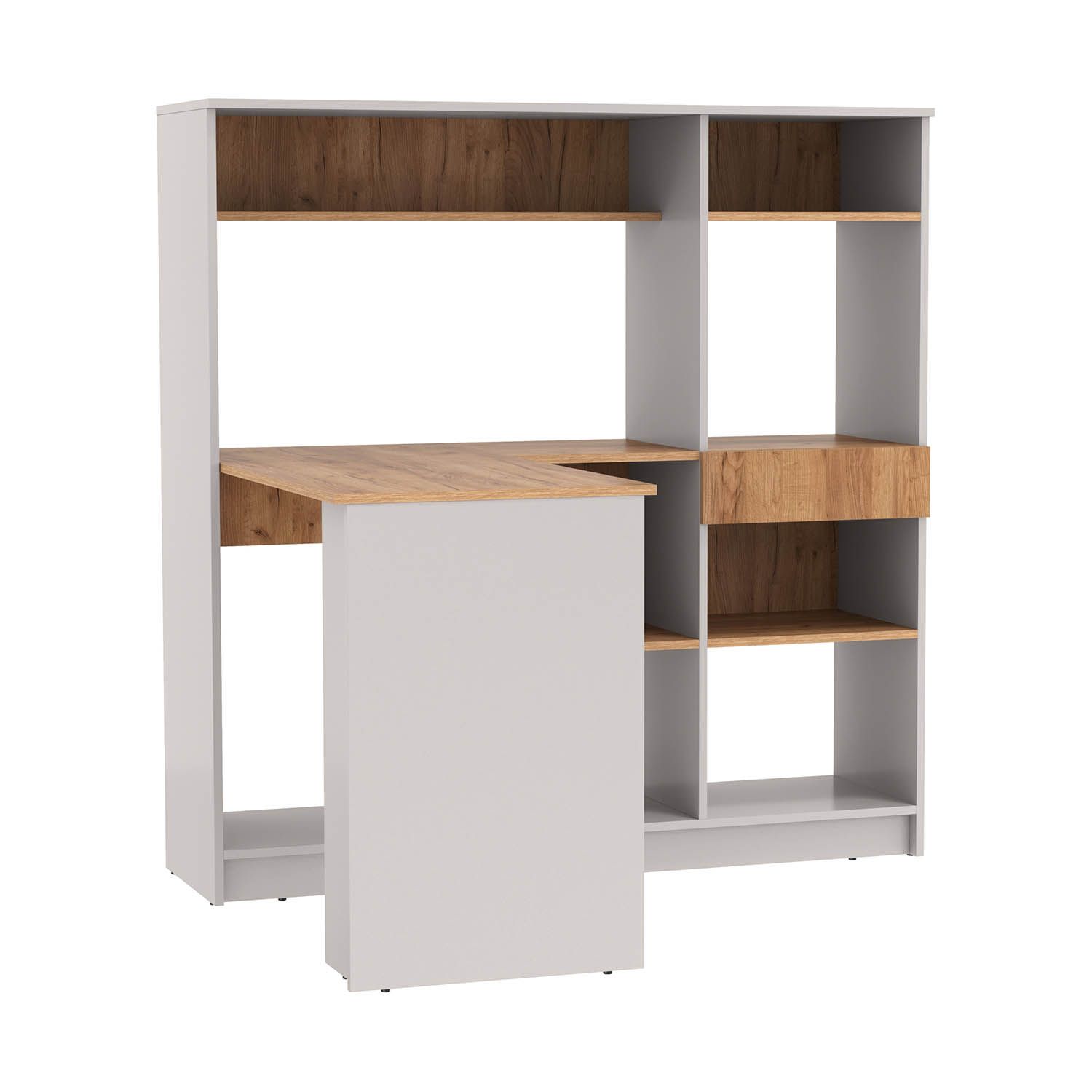 89.11 Прайм стол письменный левый кашемир / дуб золотой