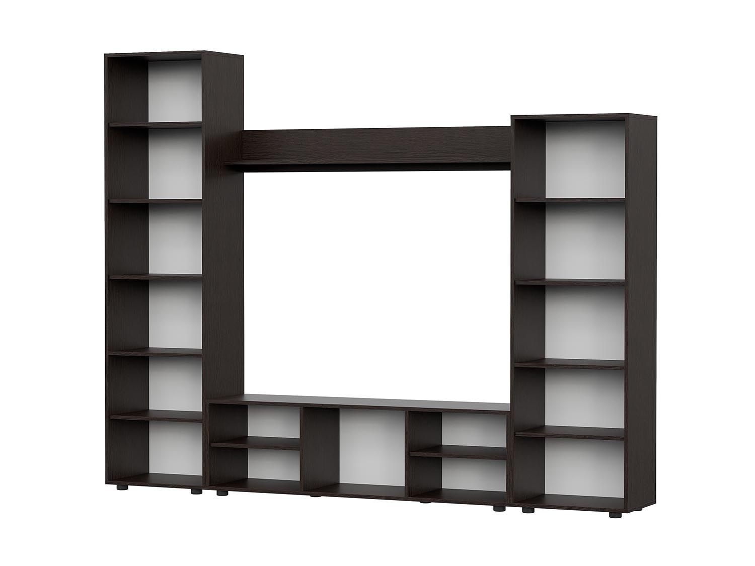 Мебель для гостиной МГС 6 / Венге/Белый глянец