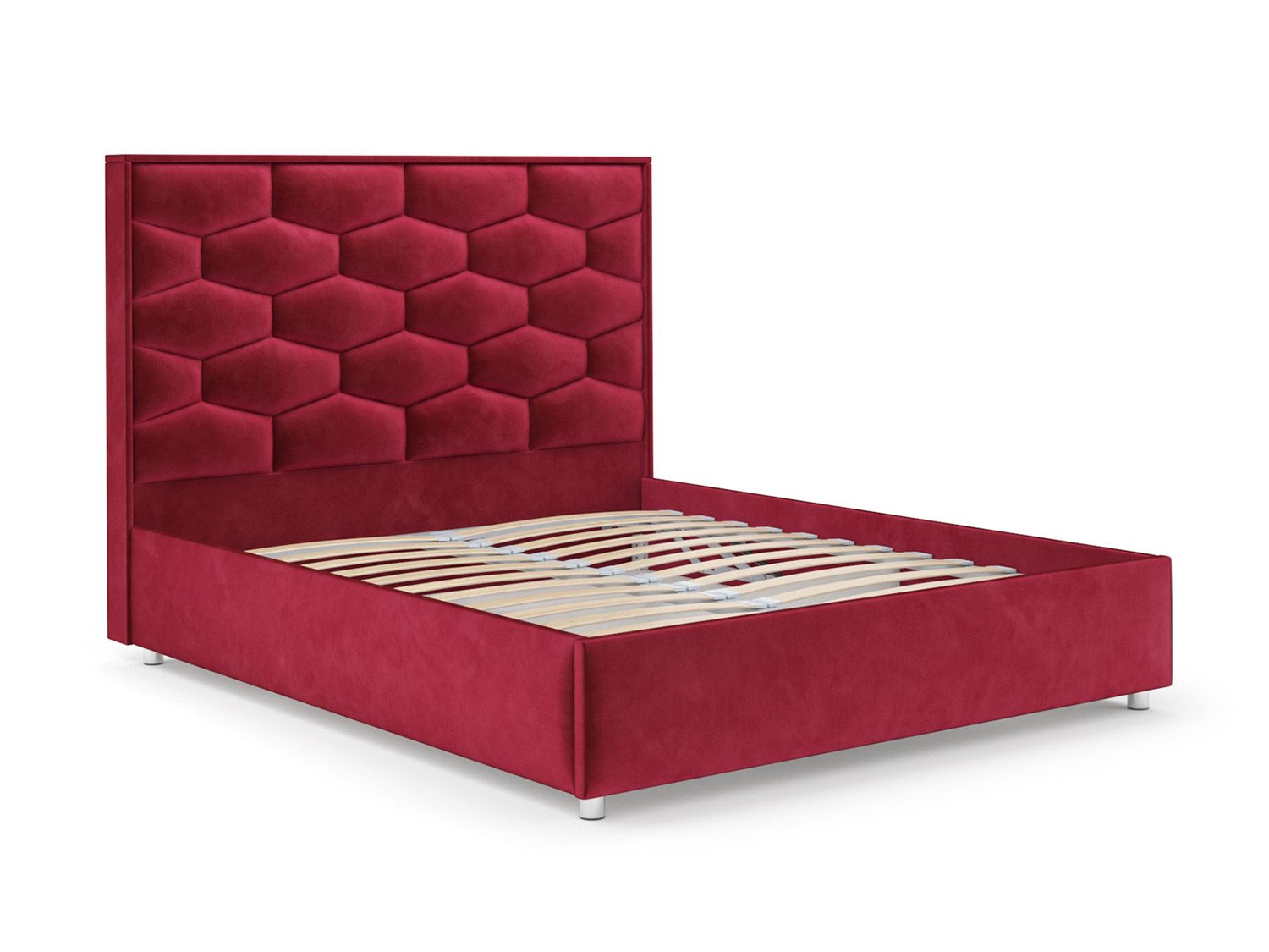 Кровать Рица бархат красный STAR VELVET 3 DARK RED 160
