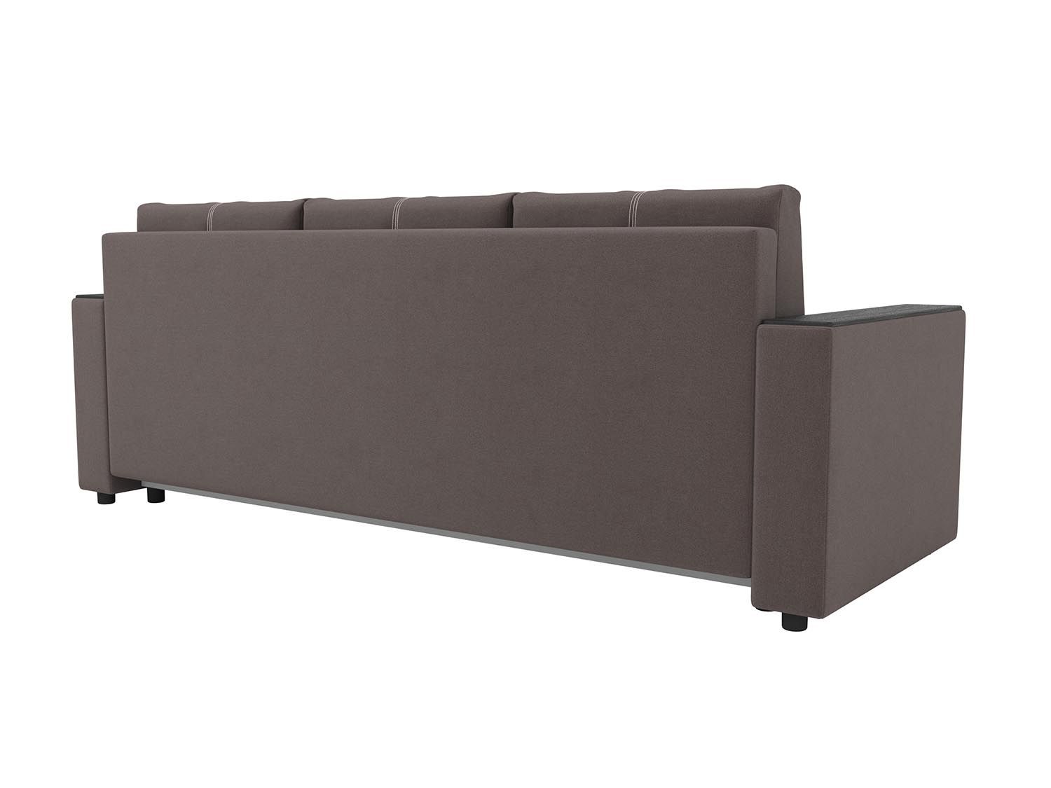 Смарт диван-кровать 3-х мест / велюр Parma 14 коричневый