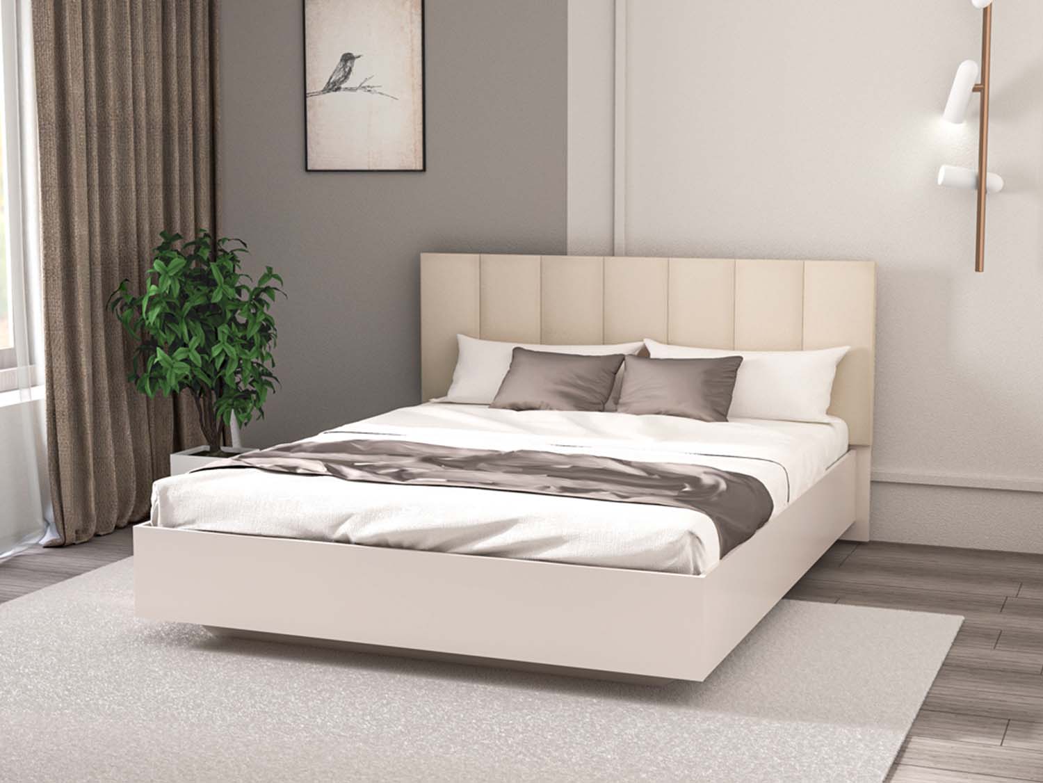 Кровать  1,6 арт. 031 М1 Полосы - Кашемир/Alysia 003