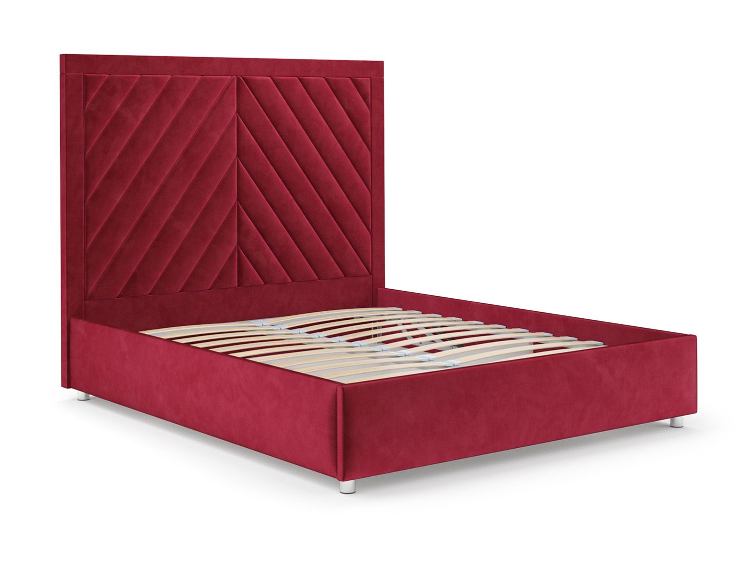 Кровать Мишель бархат красный STAR VELVET 3 DARK RED 160