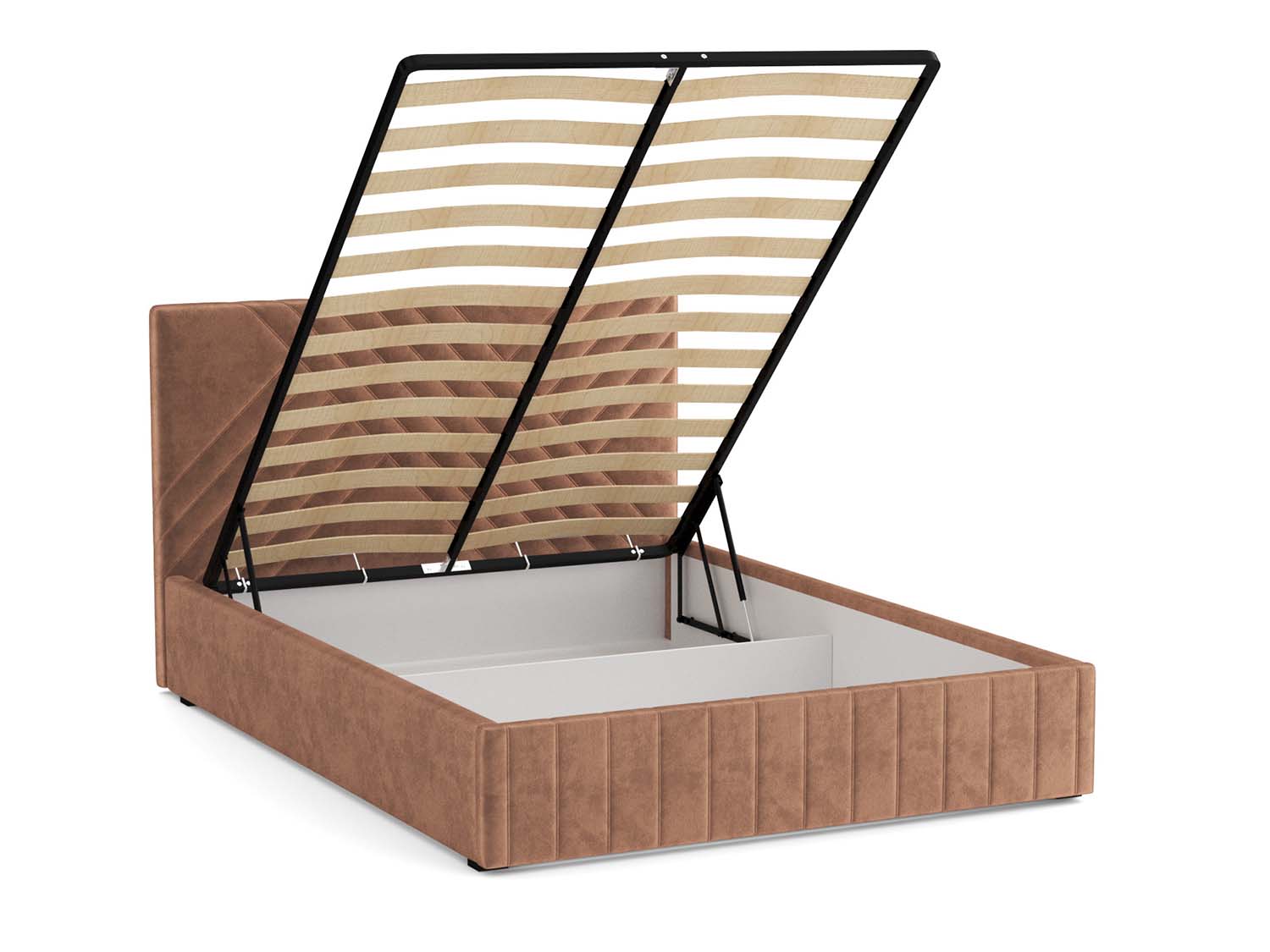 Гамма Ф кровать 1600 - велюр Fresh корица