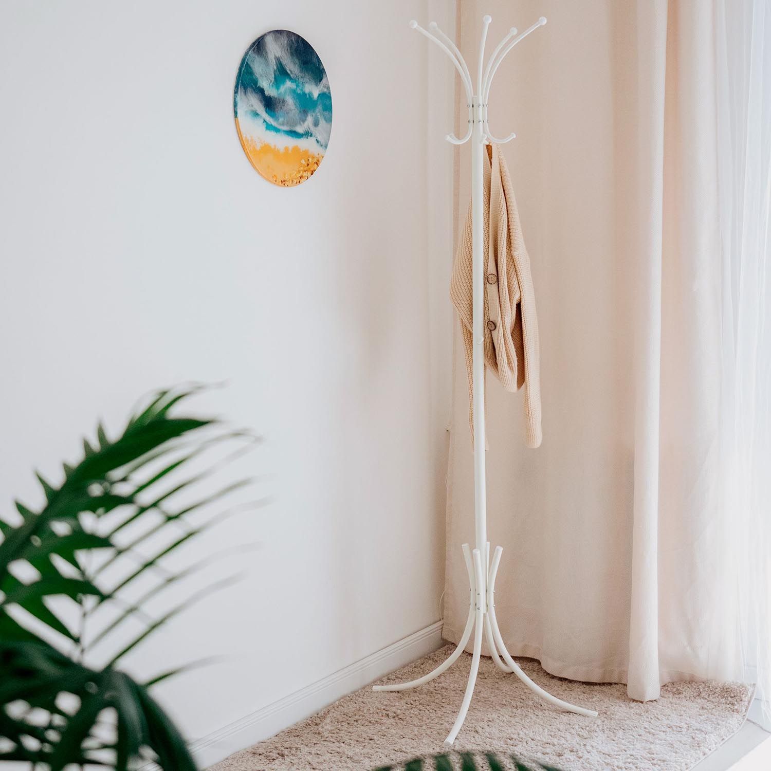 Вешалка напольная Корона разборная Белый