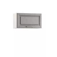 Милана шкаф навесной 600 горизонтальный Белый/Дуб серый