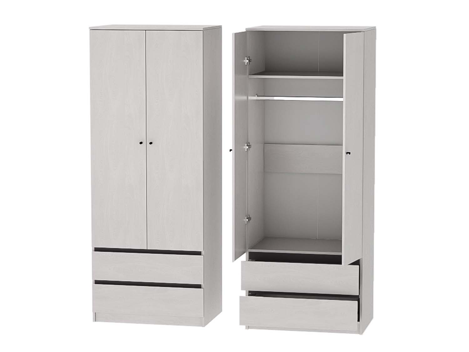 Кэт-1  шкаф 2-х ств. - Ясень Анкор светлый