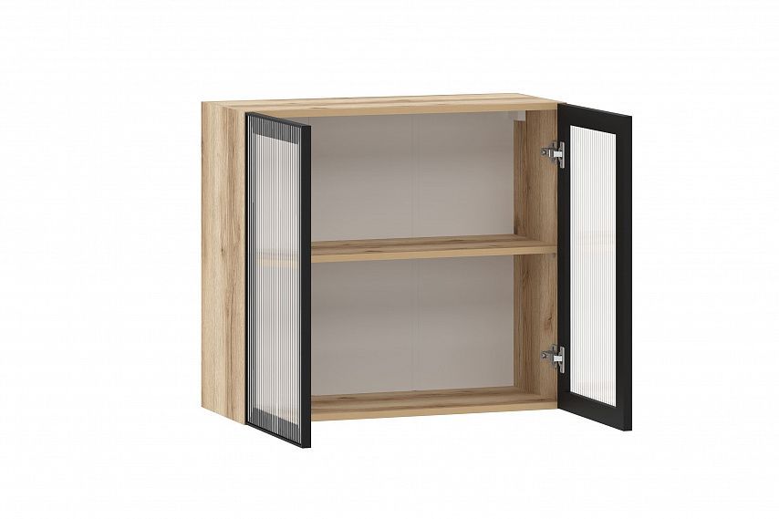 Moru шкаф навесной 100.81.800 / Дуб делано/Черный