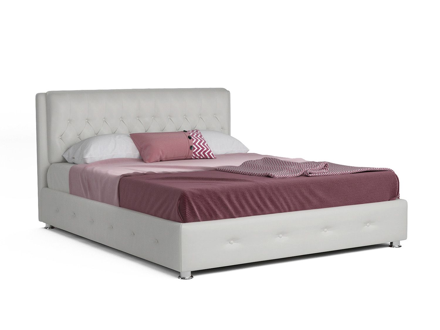 Кровать Граф экокожа белая 160