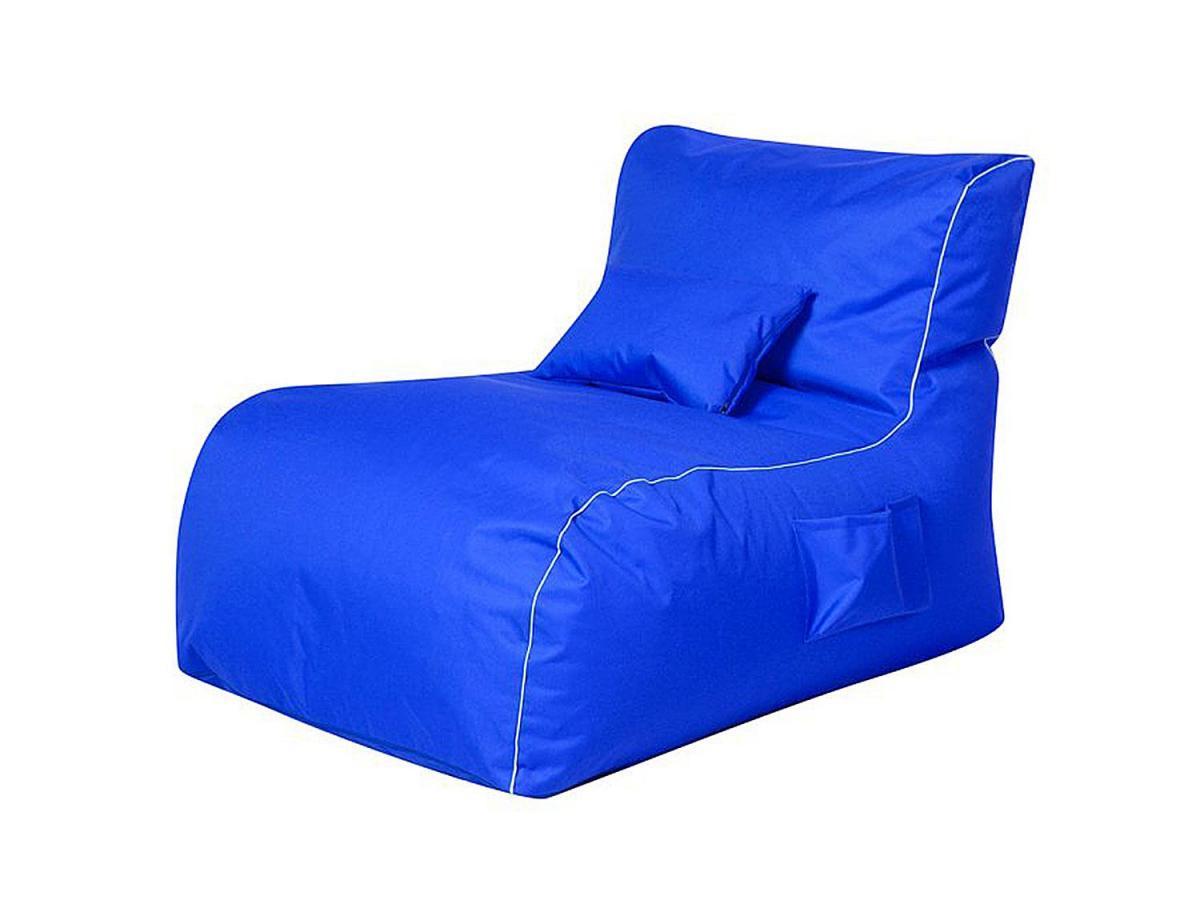 Кресло лежак синий Оксфорд