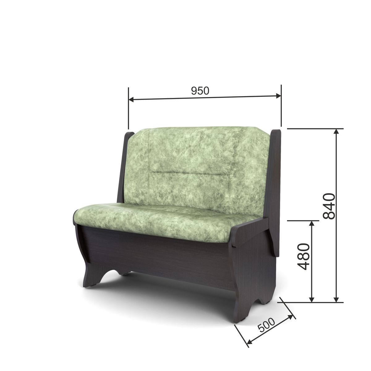 Скамья Лотос 950 венге/махито