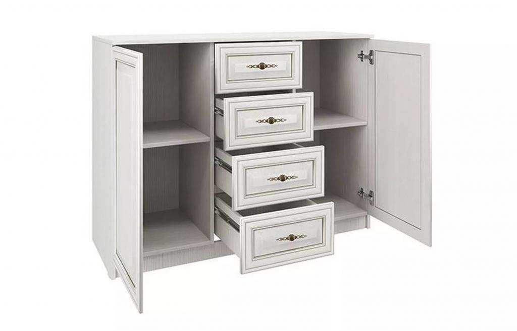 Габриэлла комод 06.65 Вудлайн кремовый/сандал белый