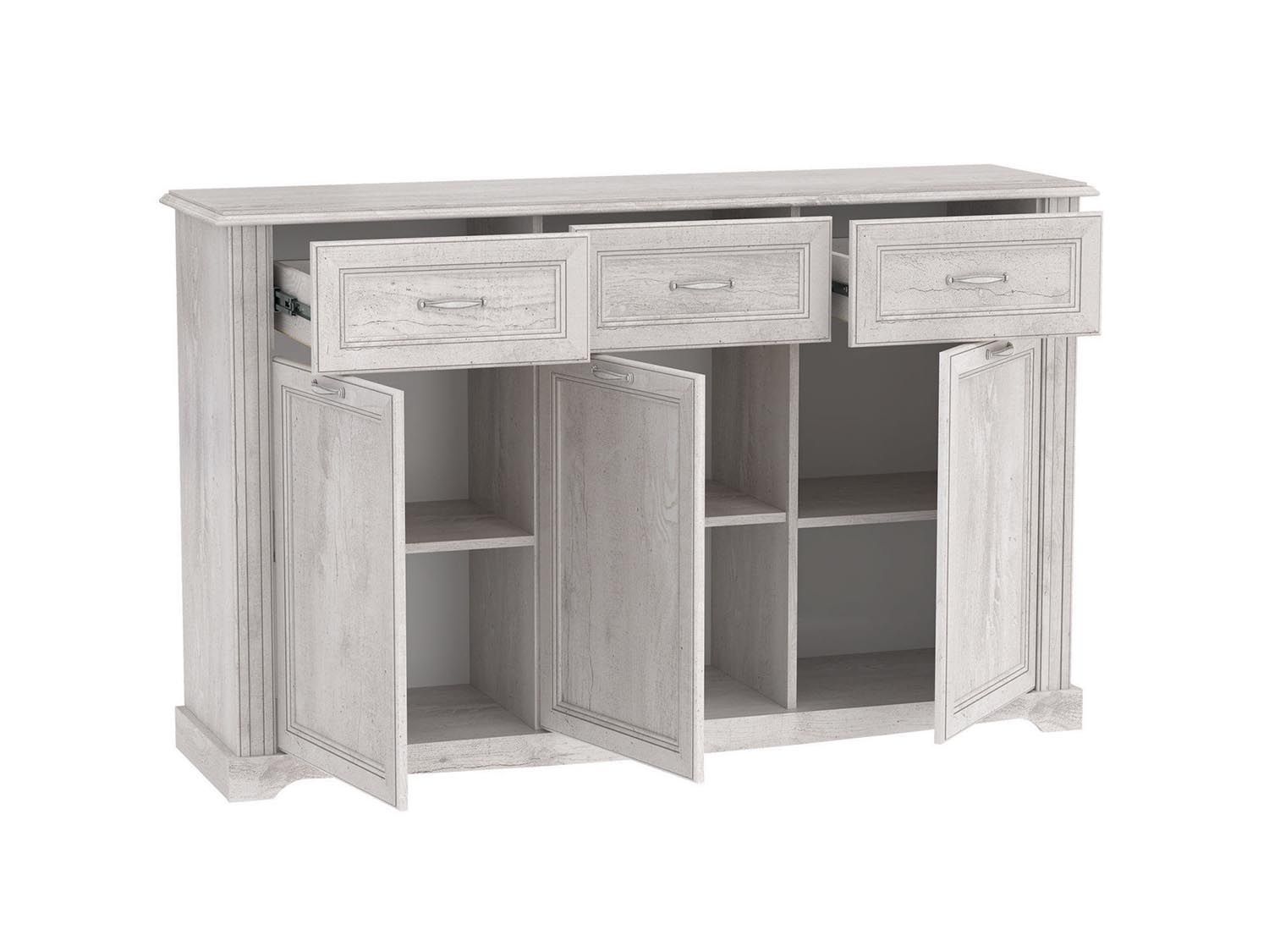 Тумба Сохо 32.13-01 бетон белый/бетон патина