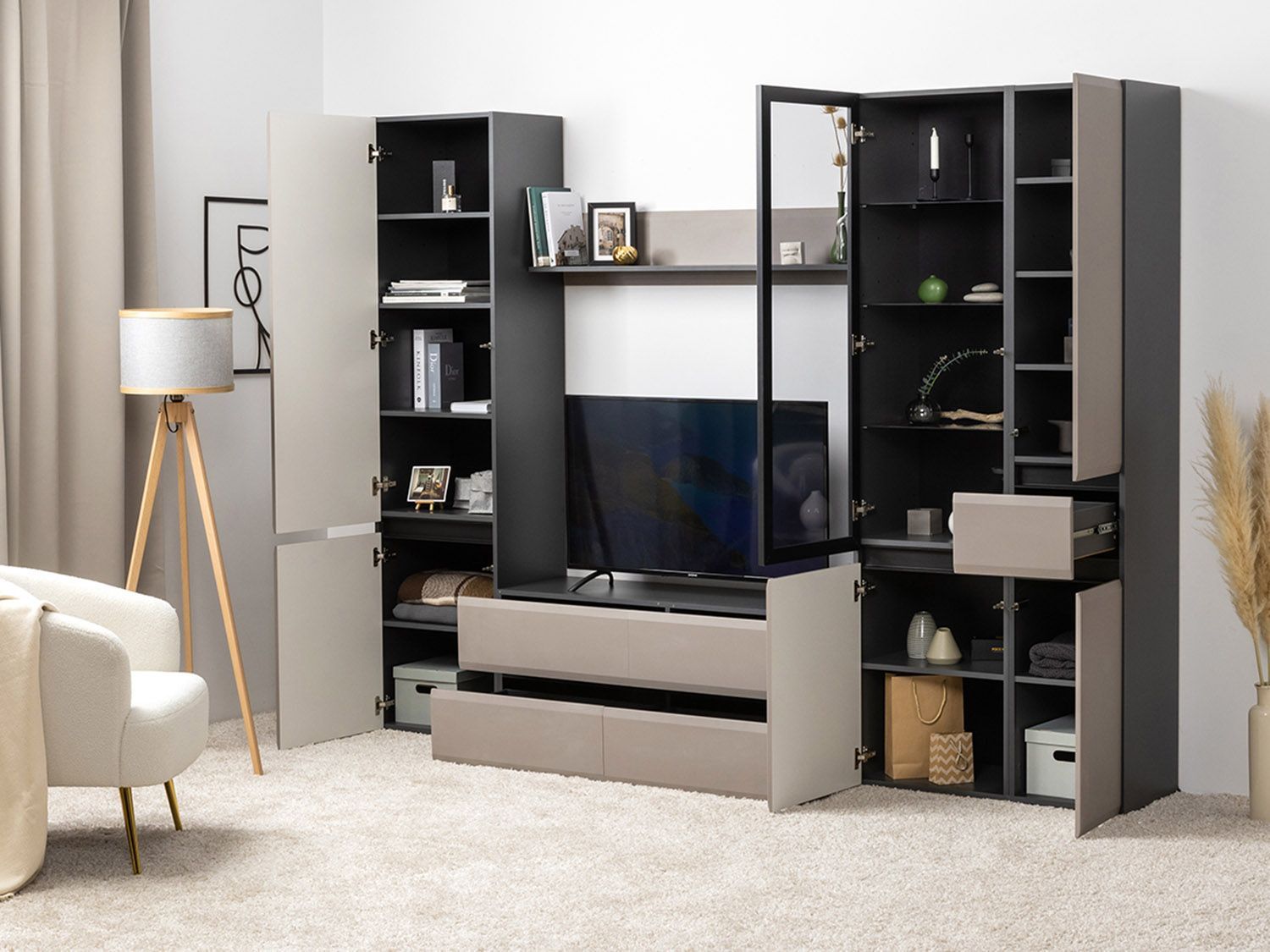 Гостиная Сидней 1 Капучино/Черный