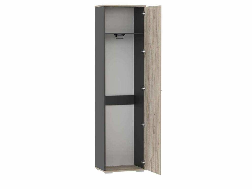 НМ 013.40 Шкаф для одежды Санти Антрацит/Дуб крафт серый