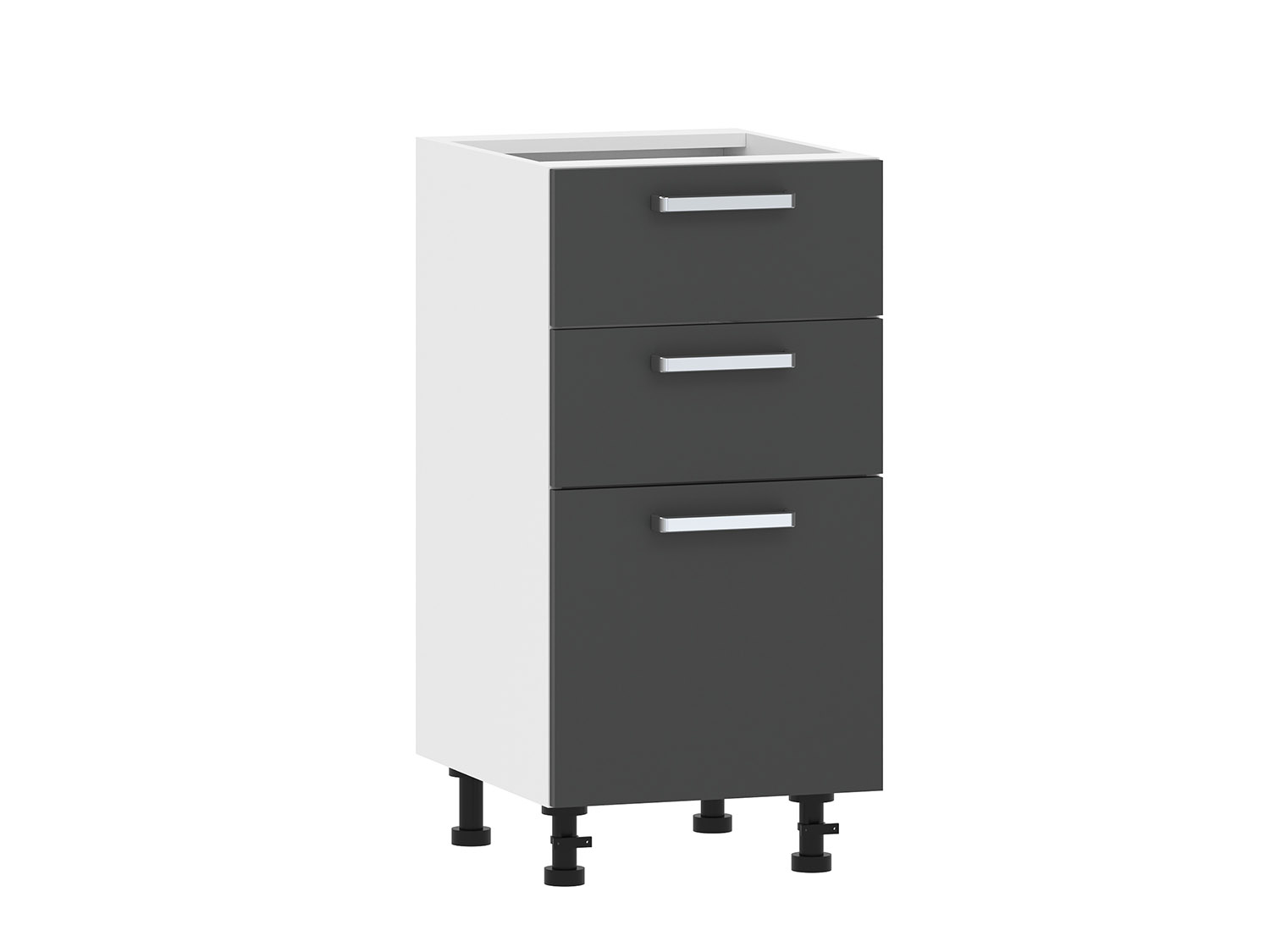 Борги 100.06 400 тумба кухонная / Белый/Антрацит