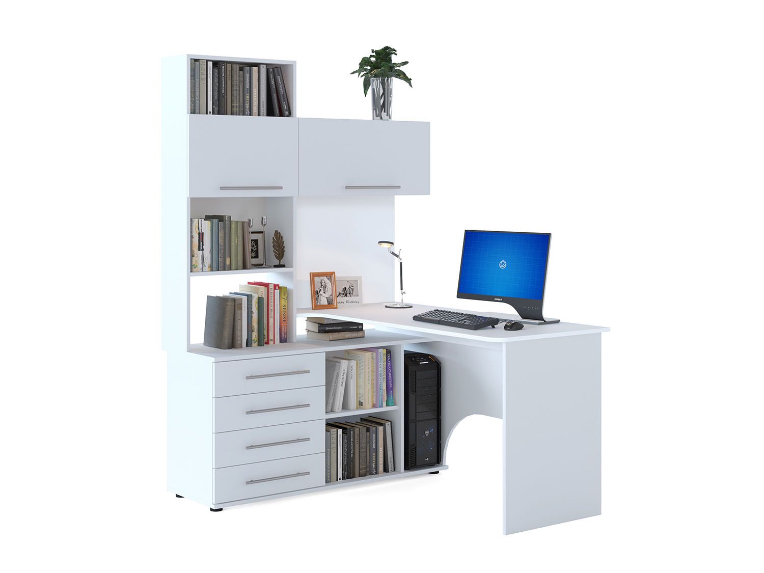 Компьютерный стол КСТ-14.1Л Белый