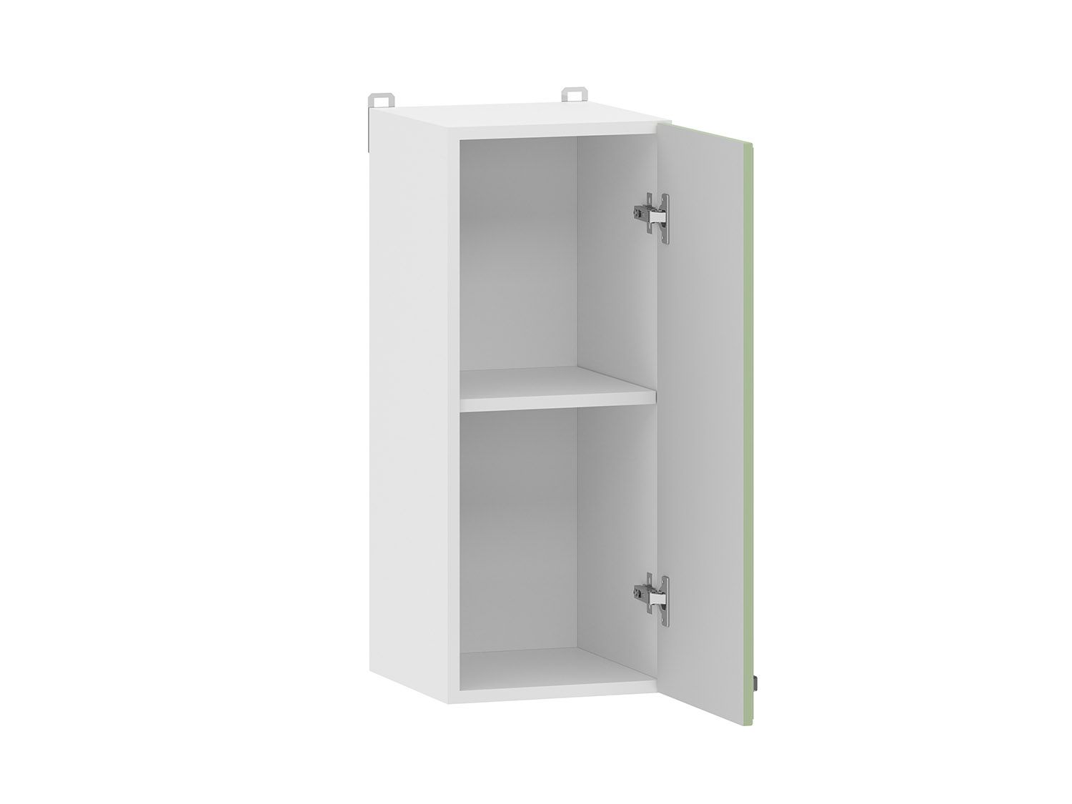 Вокс 100.30 300 шкаф навесной / Белый/Белый/Фисташка