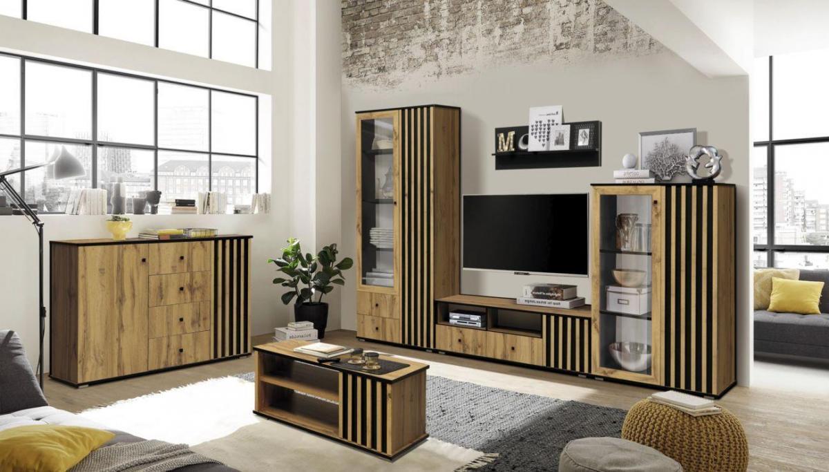 Комод Либерти 51.04 (опора h20) Дуб вотан/Черный