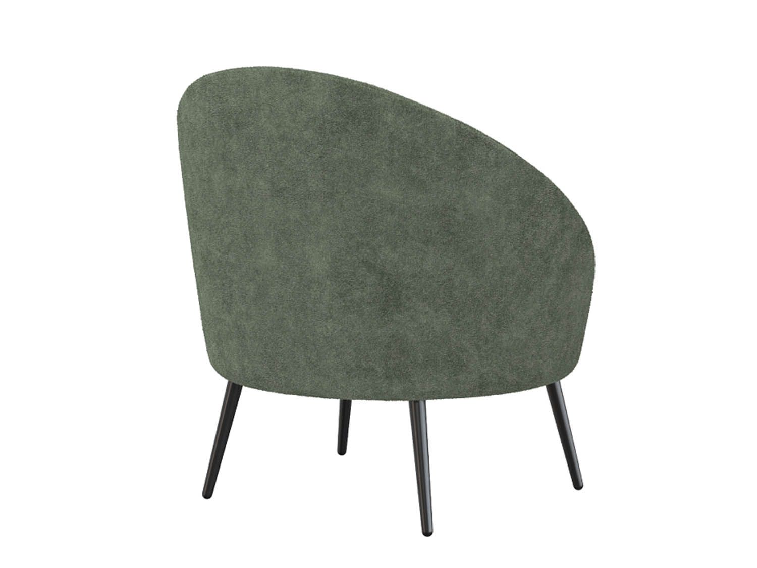 Кресло для отдыха Каро велюр панда олива