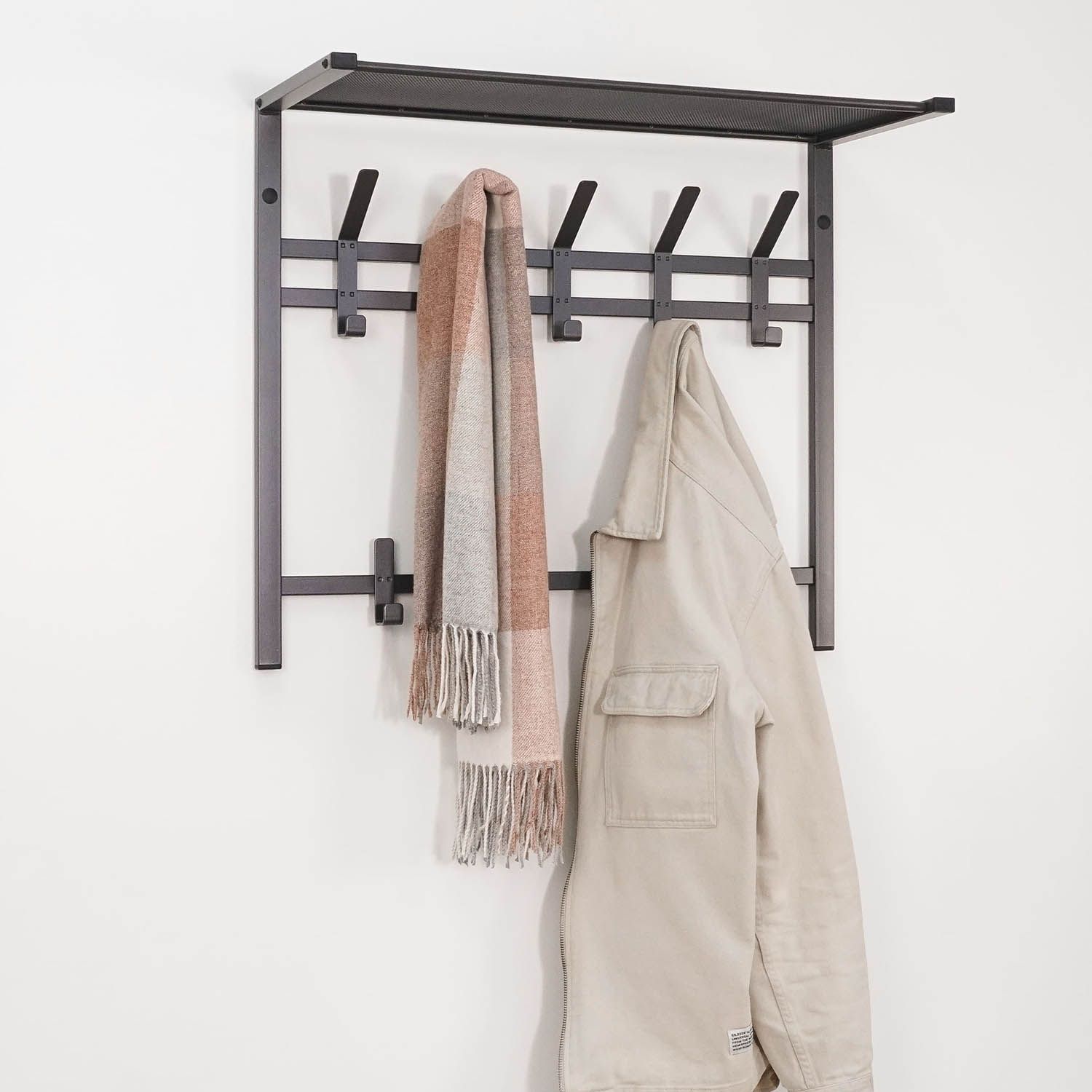 Вешалка с полкой 2-х ярусная Торонто 22 Графит