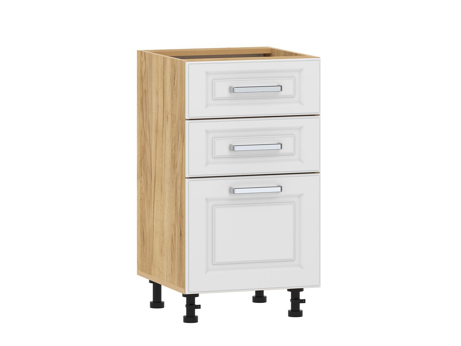 Вокс 100.06 450 тумба кухонная / Дуб крафт золотой/Меренга