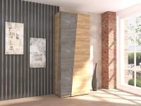 Аллегро 10 шкаф / Дуб Крафт золотой/Камень темный