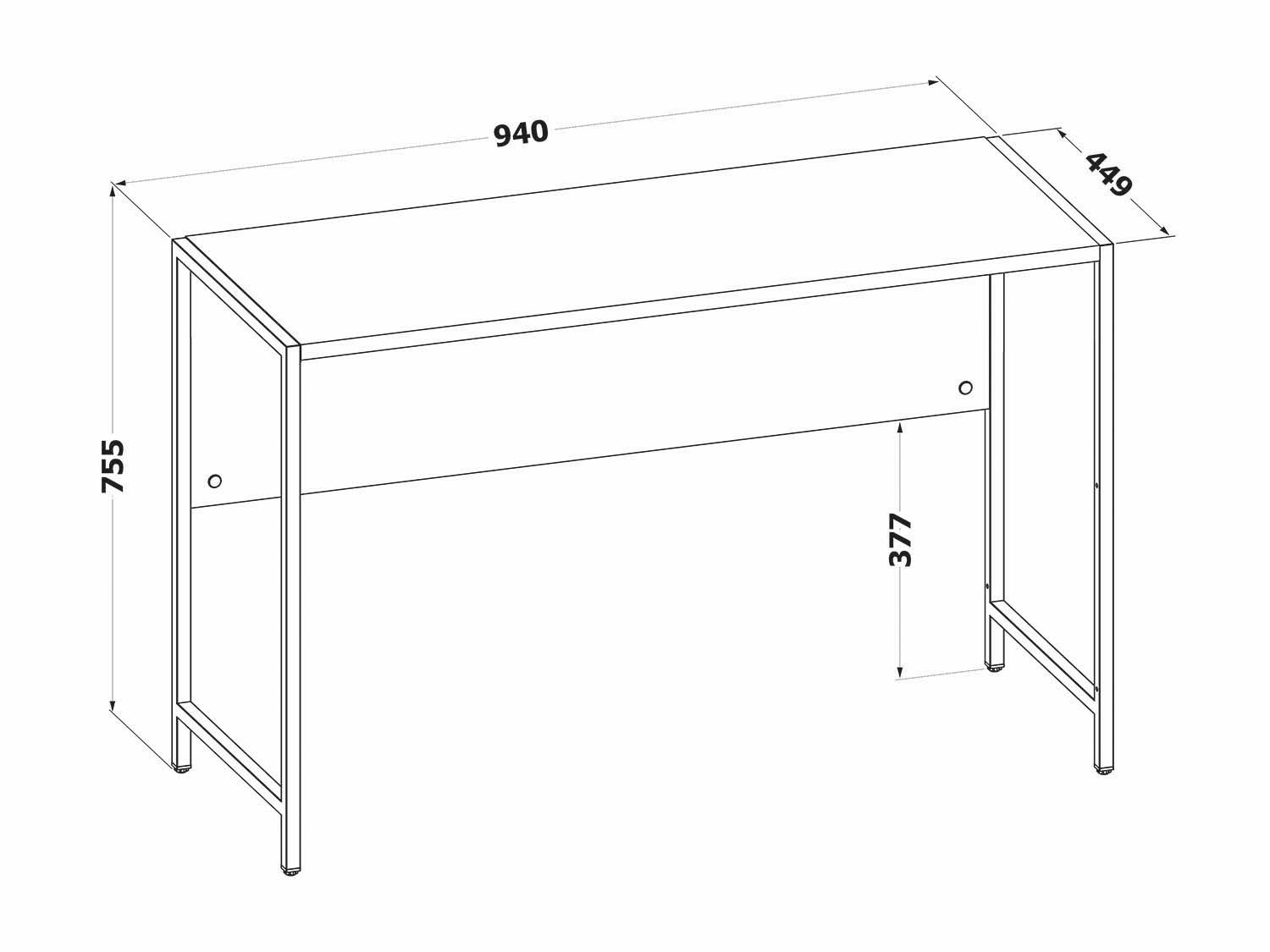 СПМ-400.9 Стол письменный Дуб Сонома