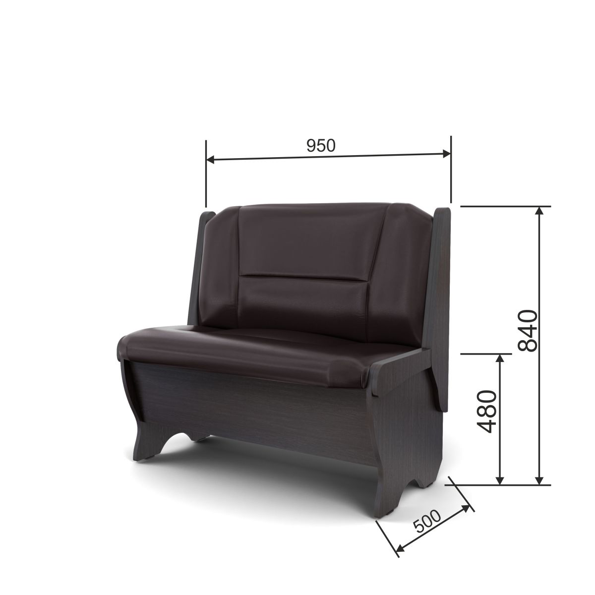 Скамья Лотос 950 венге/умбер