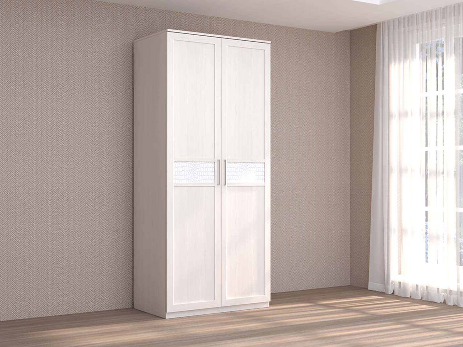 Кэт 4 шкаф 2-ств. - Бодега белая/Кайман белый