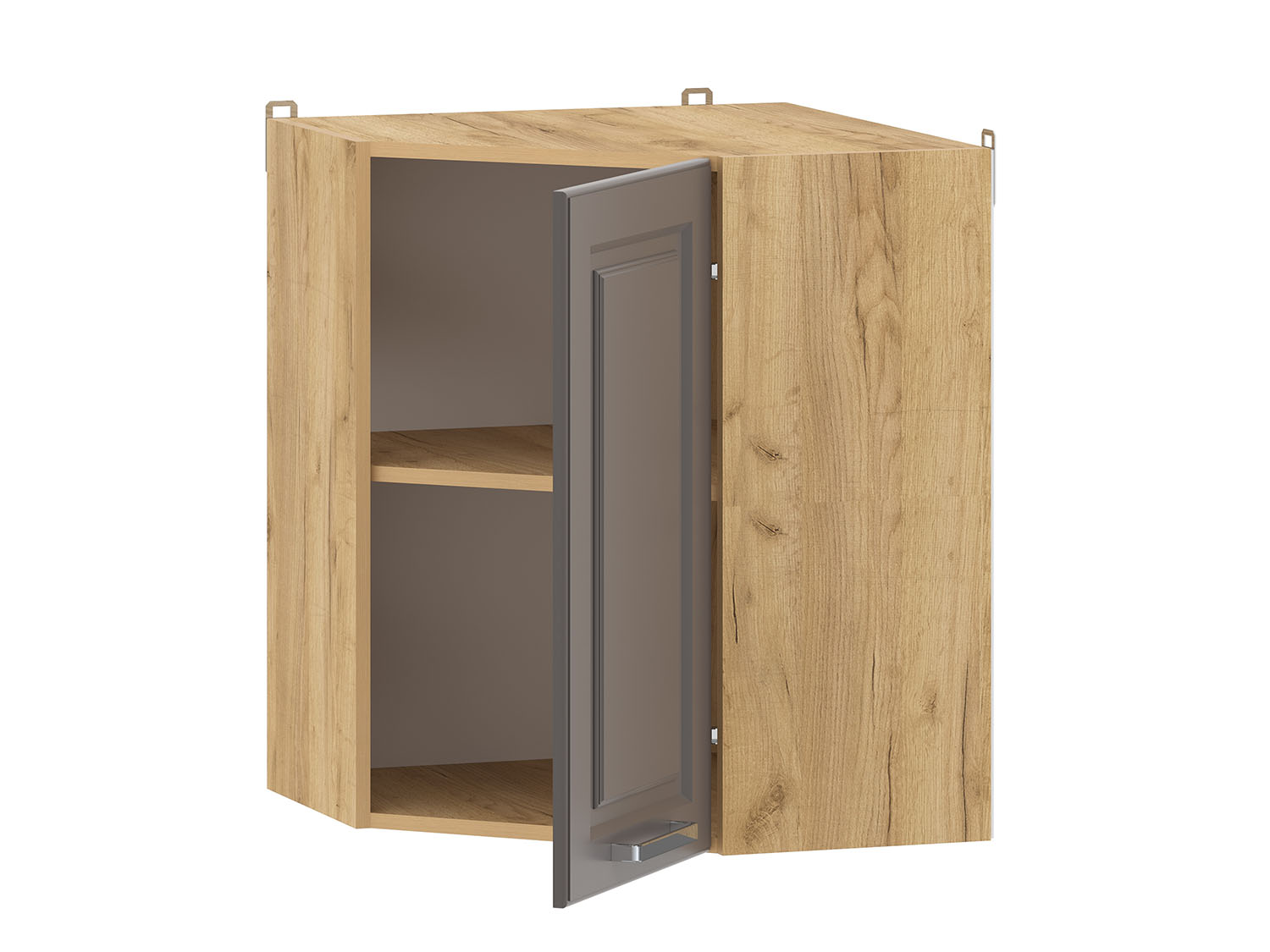 Вокс 100.34 шкаф навесной угловой / Дуб крафт золотой/Графит