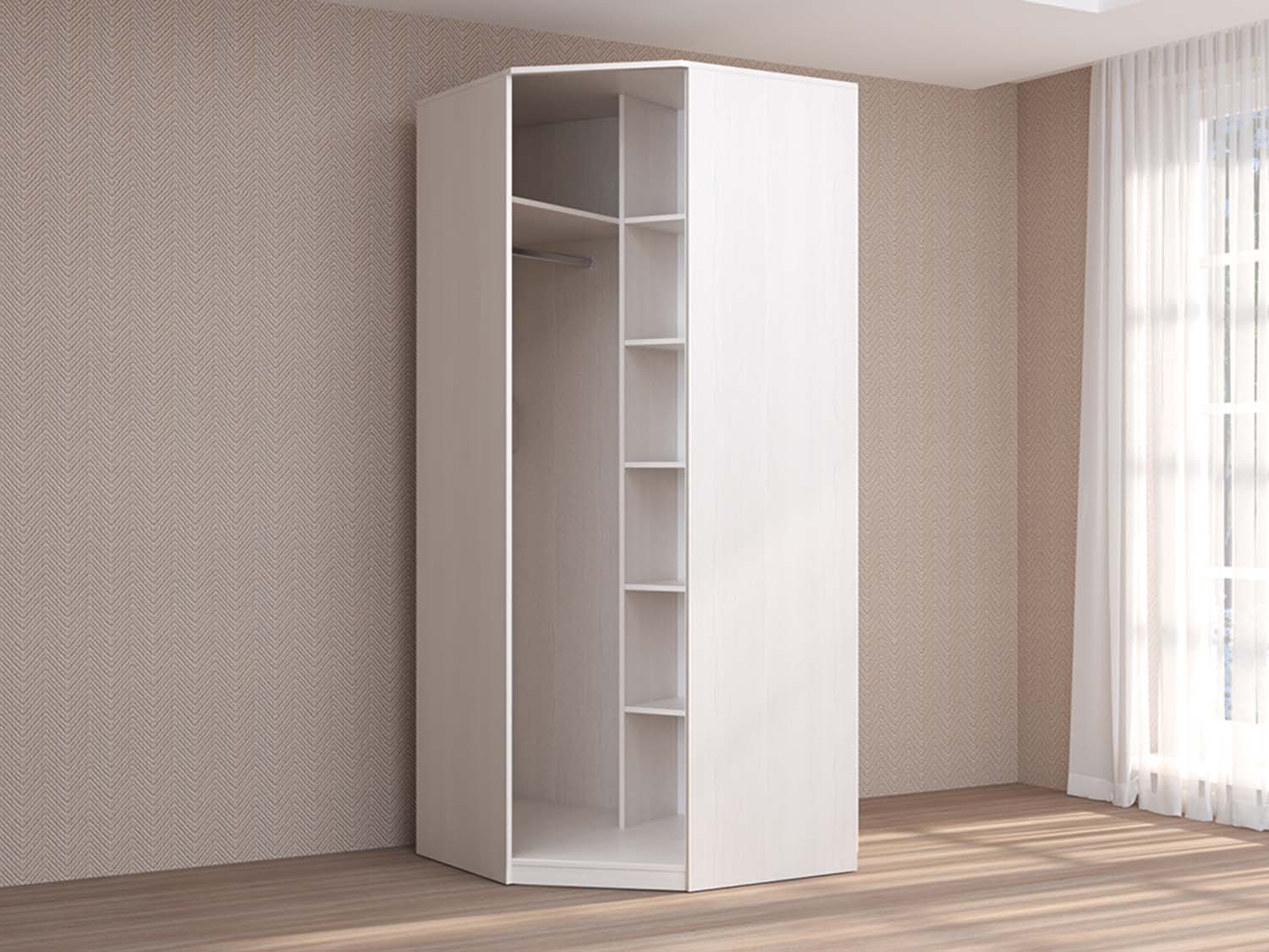 Кэт 4 шкаф угловой - Бодега белая/Кайман белый