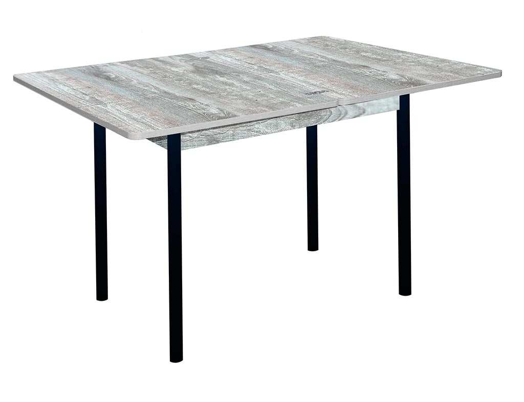 Симпл стол обеденный раскладной / бетон темный/черный