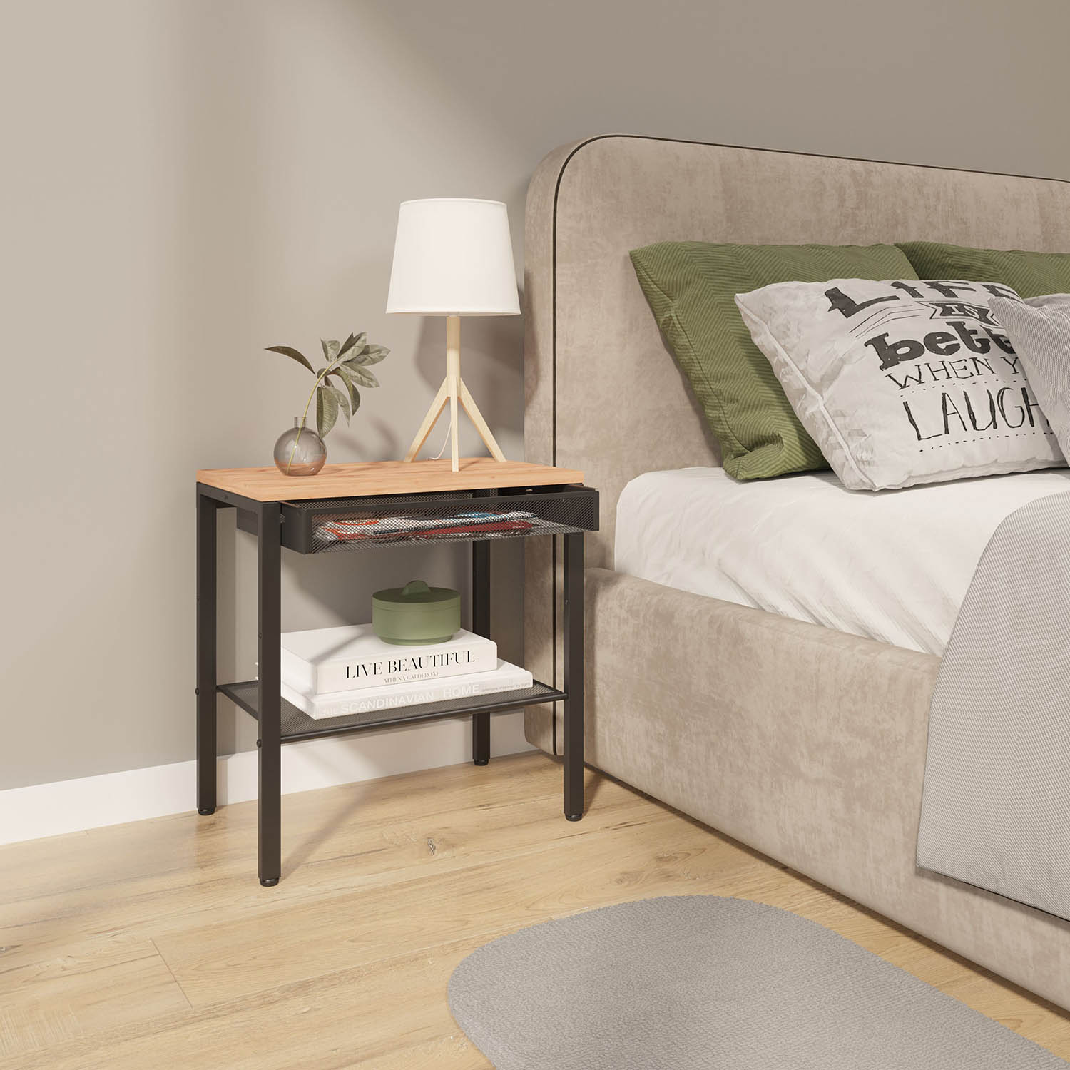 Тумба прикроватная Торонто 12ЛЯ Черный