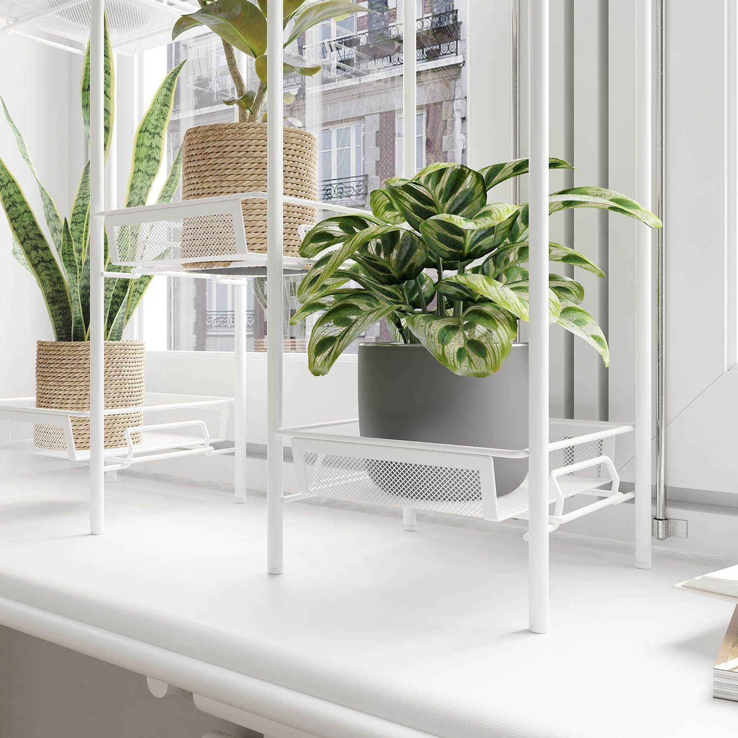 Подставка для цветов Лира 36 Белый