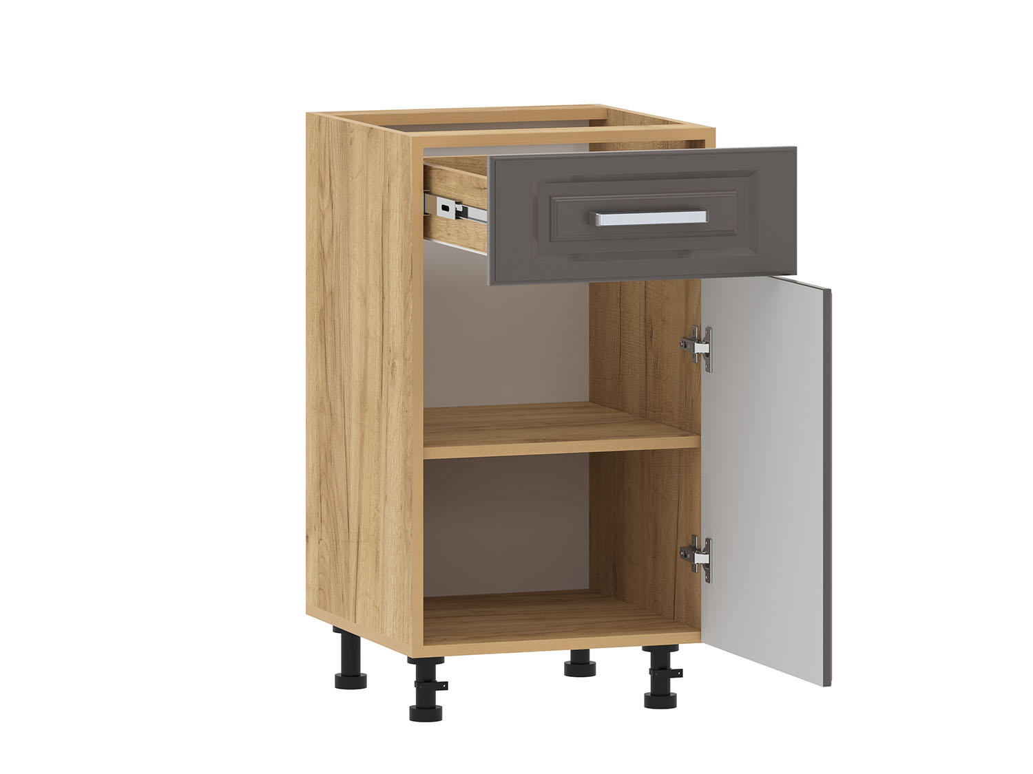 Вокс 100.08 450 тумба кухонная / Дуб крафт золотой/Графит